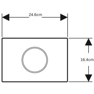 Geberit Sigma10 Electronic Single Flush Plate - Mains Operation With Bluetooth - Matt Black (115.867.16.6) - main image 2