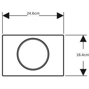 Geberit Sigma10 Stop-And-Go Flush Plate - Matt Black (115.758.14.5) - main image 2