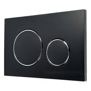 Geberit Sigma20 Dual Flush Plate - Matt Black/Chrome (115.882.14.1) - main image 2