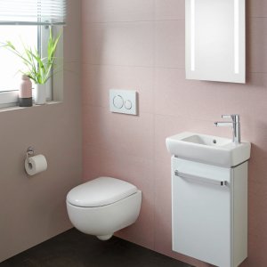 Geberit Sigma20 Dual Flush Plate - Matt White / Chrome (115.882.JT.1) - main image 2