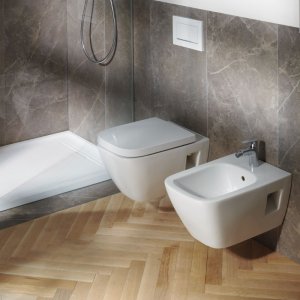 Geberit Sigma30 Dual Flush Plate - Matt White/Gloss Chrome (115.883.JT.1) - main image 2