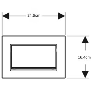 Geberit Sigma30 Stop-And-Go Flush Plate - Matt Black/Gloss Chrome (115.893.14.1) - main image 2