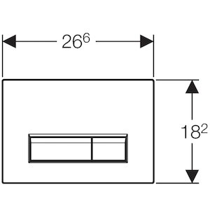 Geberit Sigma40 dual flush plate - brushed white (115.600.KQ.1) - main image 2