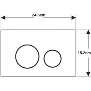 Geberit Sigma40 Dual Flush Plate - Round - Black Glass (115.628.SJ.1) - main image 2