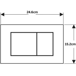 Geberit Sigma40 Dual Flush Plate - Square - Brushed Black Chrome (115.629.QD.1) - main image 2