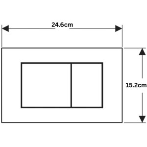 Geberit Sigma40 Dual Flush Plate - Square - Brushed Red Gold (115.629.QB.1) - main image 2