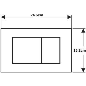 Geberit Sigma40 Dual Flush Plate - Square - Brushed Stainless Steel (115.629.FW.1) - main image 2