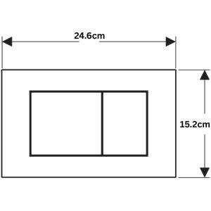 Geberit Sigma40 Dual Flush Plate - Square - Lava Glass (115.629.JK.1) - main image 2