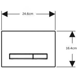 Geberit Sigma50 Dual Flush Plate - Chrome / Smoked Glass (115.788.SD.2) - main image 2