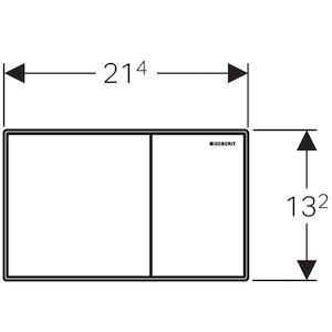 Geberit Sigma60 dual flush plate - brushed chrome (115.640.GH.1) - main image 2