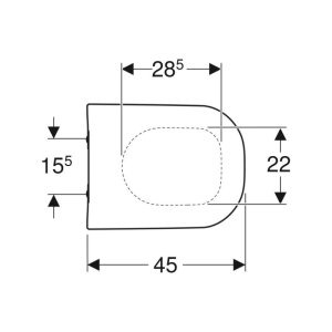 Geberit Smyle Angular Edge Toilet Seat - White (500.980.01.1) - main image 2