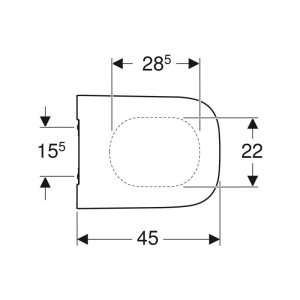 Geberit Smyle Square Toilet Seat - White (500.237.01.1) - main image 2