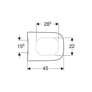 Geberit Smyle Square Toilet Seat - White (500.238.01.1) - main image 2