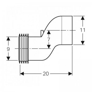 Geberit Straight Connector Set For Wall Hung WC (131.108.11.1) - main image 2