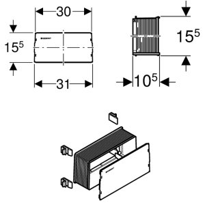 Geberit Twinline extension set protection box (240.233.00.1) - main image 2