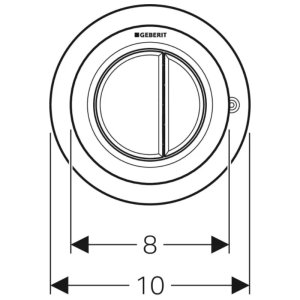Geberit Type 01 Pneumatic Dual Flush Button - Matt Chrome (116.050.JQ.1) - main image 2
