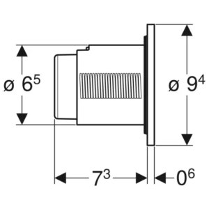 Geberit Type 01 Pneumatic Single Flush Button - For Sigma Concealed Cistern - Alpine White (116.041.11.1) - main image 2
