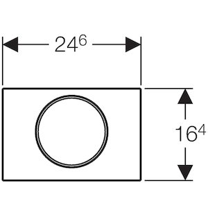 Geberit Type 10 flush plate - gloss/matt (115.758.KH.5) - main image 2