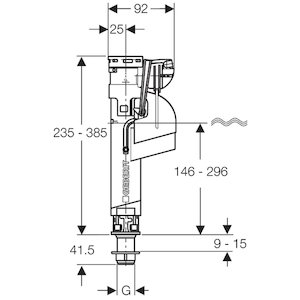 Geberit Type 360 fill valve bottom connection (1/2" plastic) (281.206.00.1) - main image 2