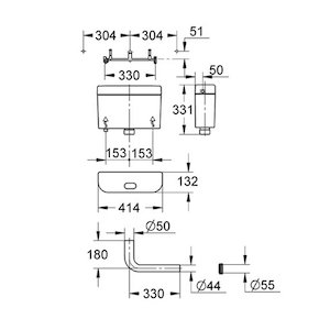 Grohe Adagio 6L Cistern bottom feed - 37945 SH0 (37945SH0) - main image 2