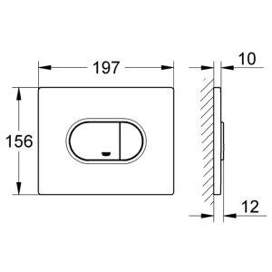 Grohe Arena Cosmopolitan Dual Flush Plate - White (38858SH0) - main image 2