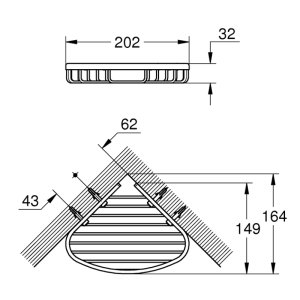 Grohe Bau Cosmopolitan Soap Wire Basket - Small - Chrome (40664001) - main image 2