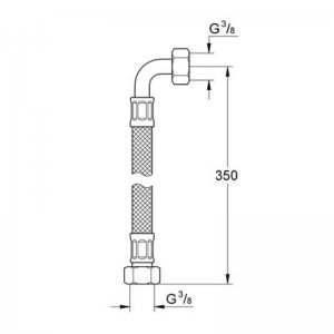 Grohe braided connection hose 350mm 3/8" x 3/8" (45704000) - main image 2