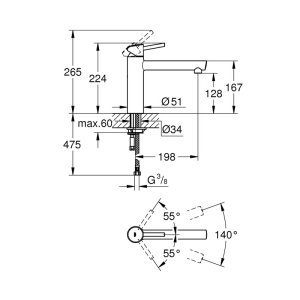 Grohe Concetto Single Lever Sink Mixer 1/2" - Supersteel (31128DC1) - main image 2