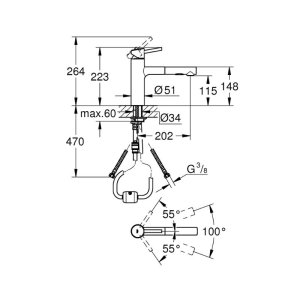 Grohe Concetto Single Lever Sink Mixer - Chrome (30273001) - main image 2