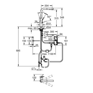 Grohe Essence Foot Control Electronic Single Lever Sink Mixer - Chrome (30311000) - main image 2