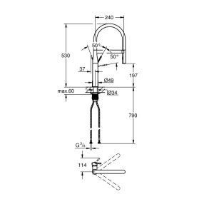 Grohe Essence Single Lever Sink Mixer 1/2" - Chrome (30294000) - main image 2