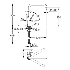 Grohe Essence Single Lever Sink Mixer - Brushed Warm Sunset (30269DL0) - main image 2