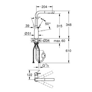 Grohe Essence Single Lever Sink Mixer - Brushed Warm Sunset (30270DL0) - main image 2