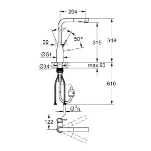 Grohe Essence Single Lever Sink Mixer - Cool Sunrise (30270GL0) - main image 2