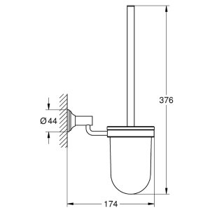 Grohe Essentials Authentic Toilet Brush Set - Brushed Nickel (40658EN1) - main image 2