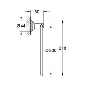 Grohe Essentials Authentic Towel Ring - Brushed Nickel (40655EN1) - main image 2