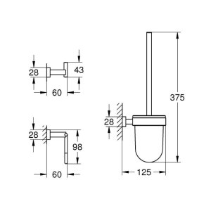 Grohe Essentials Cube 3-in-1 WC Set - Chrome (40757001) - main image 2