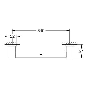 Grohe Essentials Cube Gip Bar - Brushed Hard Graphite (40514AL1) - main image 2