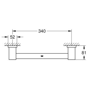 Grohe Essentials Cube Grip Bar - Chrome (40514001) - main image 2