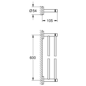 Grohe Essentials Double Towel Rail - Warm Sunset (40802DA1) - main image 2