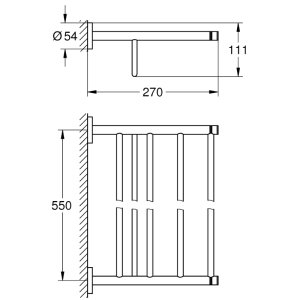 Grohe Essentials Multi Bath Towel Rack - Warm Sunset (40800DA1) - main image 2