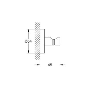 Grohe Essentials Robe Hook - Brushed Cool Sunrise (40364GN1) - main image 2