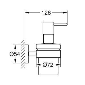 Grohe Essentials Soap Dispenser With Holder - Brushed Nickel (40448EN1) - main image 2
