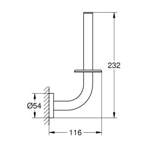 Grohe Essentials Spare Toilet Paper Holder - Cool Sunrise (40385GL1) - main image 2