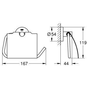 Grohe Essentials Toilet Roll Holder - Brushed Nickel (40367EN1) - main image 2