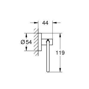 Grohe Essentials Toilet Roll Holder - Brushed Nickel (40689EN1) - main image 2