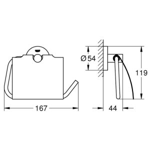 Grohe Essentials Toilet Roll Holder - Polished Nickel (40367BE1) - main image 2