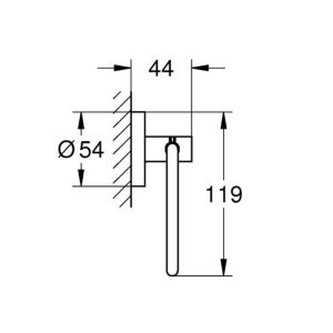 Grohe Essentials Toilet Roll Holder - Polished Nickel (40689BE1) - main image 2