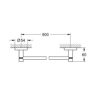 Grohe Essentials Towel Rail - 800mm - Brushed Cool Sunrise (40386GN1) - main image 2