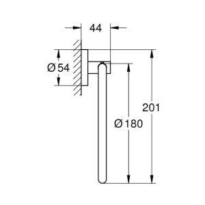 Grohe Essentials Towel Ring - Brushed Nickel (40365EN1) - main image 2